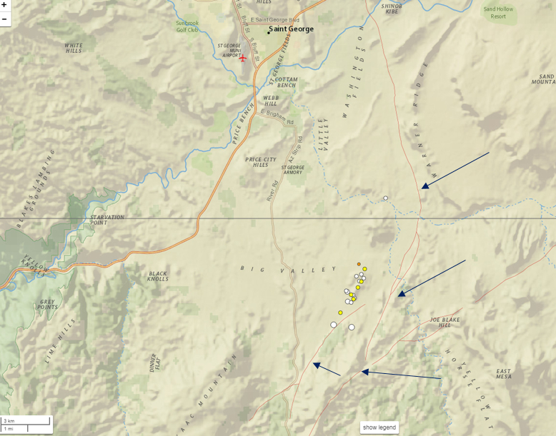 Figure 1 - earthquake swarm