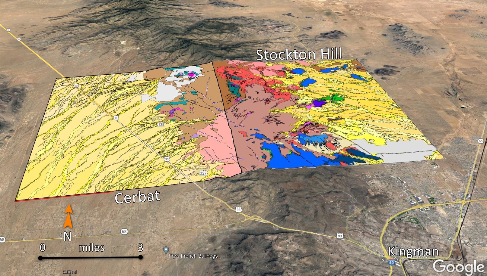 Kingman area DGM quadrangles