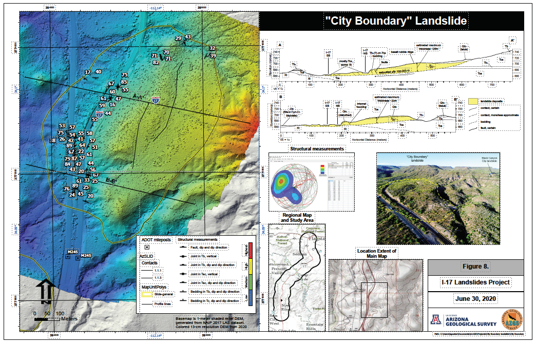 City boundary landslide 11x17 plate