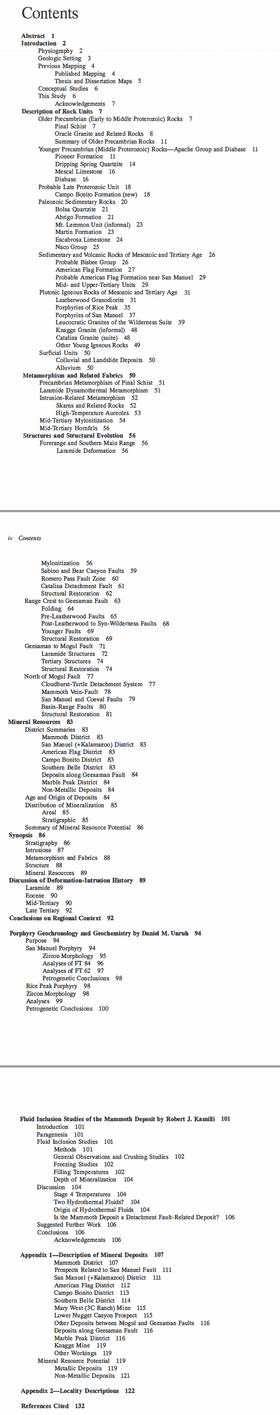 Table of contents