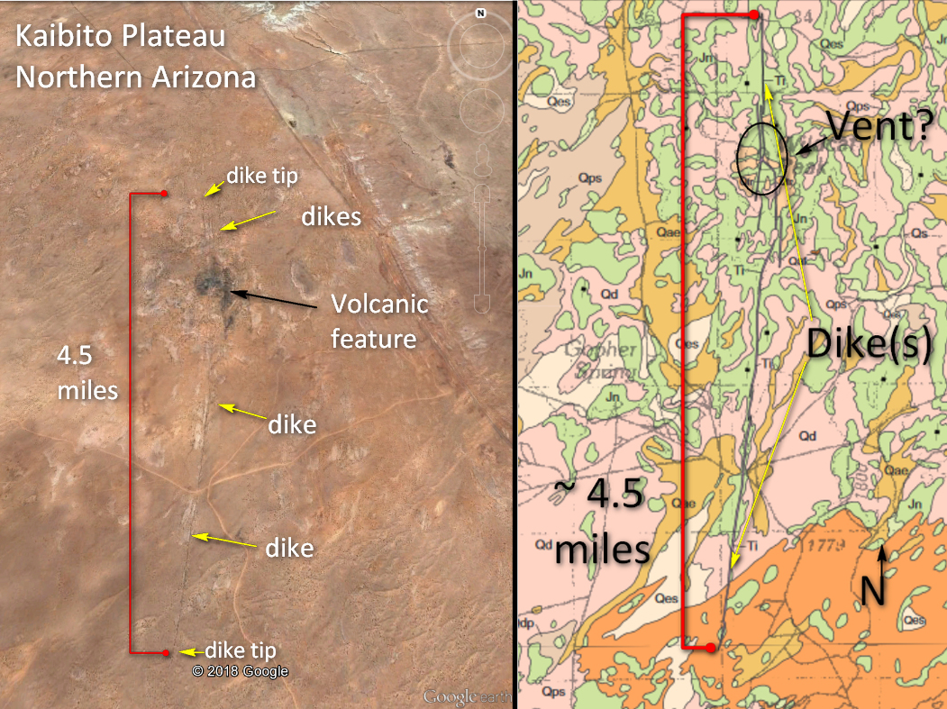 Dike complex on Kaibito Plateau