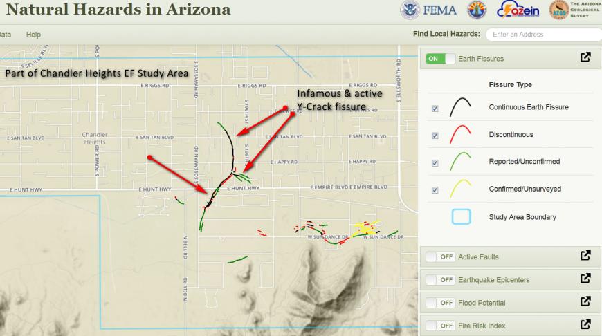 fissure on hazard map