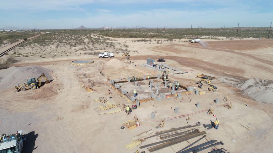 Early stage of the Demonstration Plant, work there is now completed.