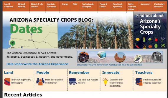 Web portal with blog post