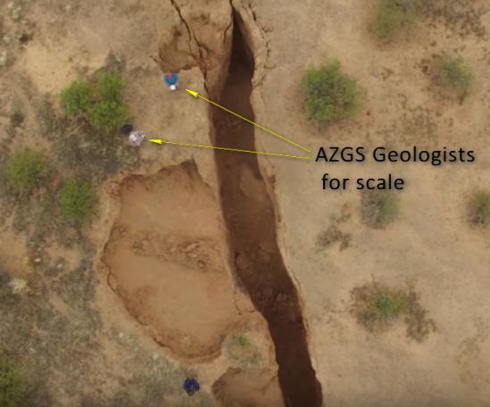 Earth fissure in Pinal County, Arizona (B. Gootee)