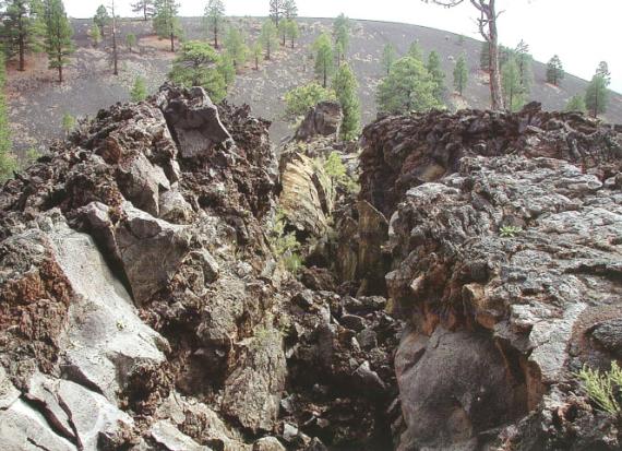 Squeeze up in Bonito lava flow, Sunset Crater