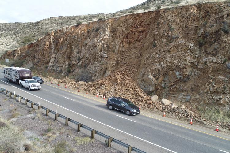 Rock fall along I-17 corridor