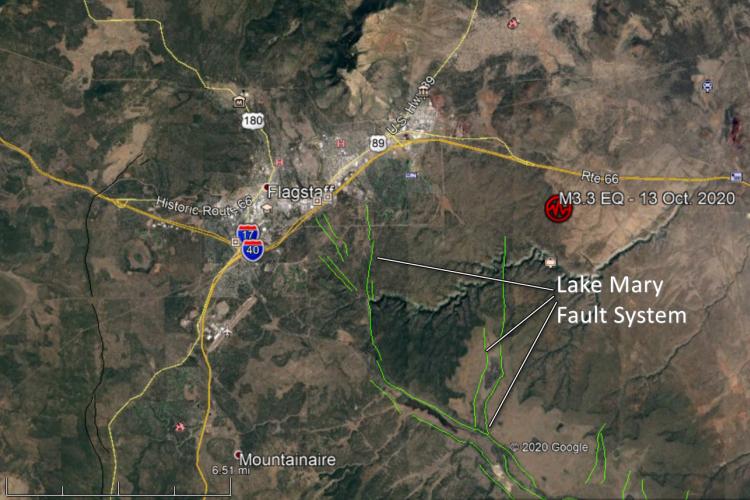 Lake Mary Fault near Flagstaff, Arizona