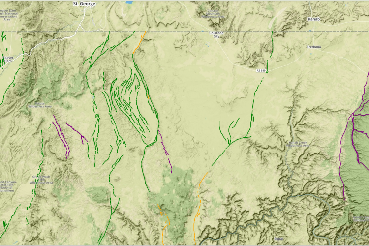 Major faults of Northwestern Arizona